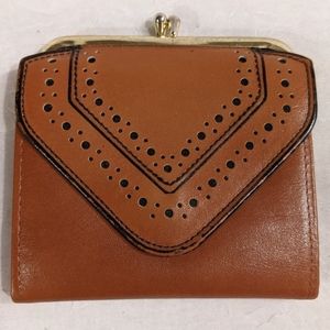 Vintage Princess Gardner Wallet Cowhide Brown Top Grain Coin Purse Snap Billfold